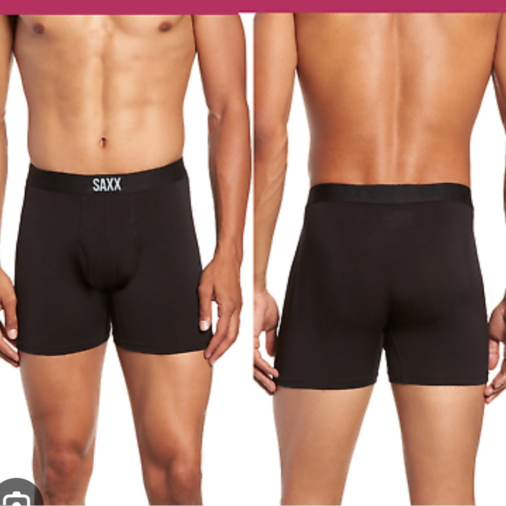 Saxx Black Boxer Briefs Athletic Fit
